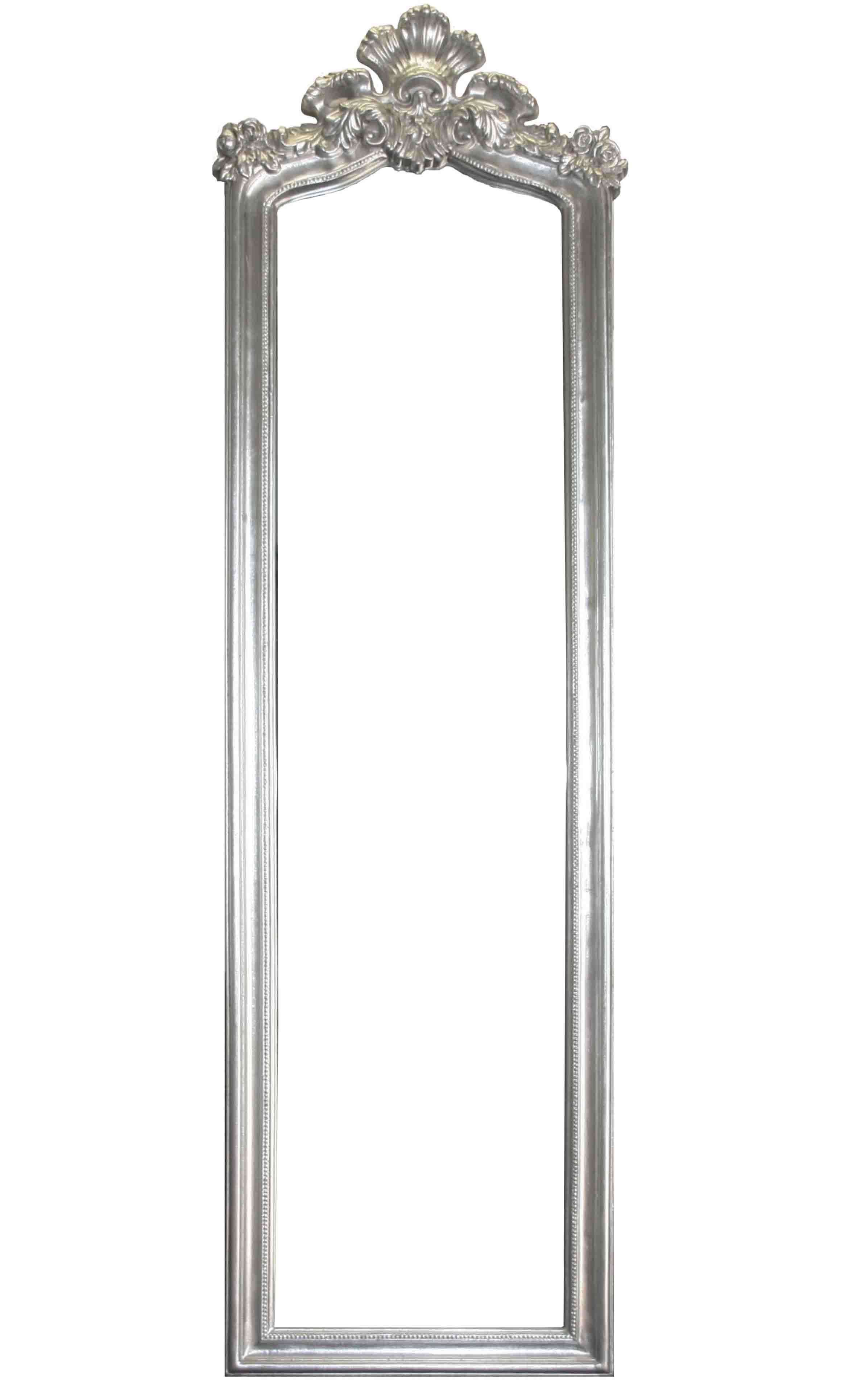 TS074 Wall décor art mirror silver classic ornate rectangular vertical long